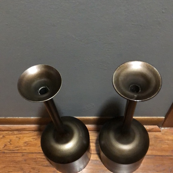 BRAND NEW PIER 1 BRONZE VASES FOR ARTIFICIAL FLOWERS ONLY! NEVER USED! - Picture 3 of 6